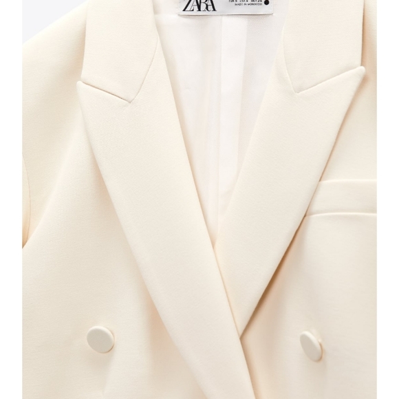 NWT Zara Balmain Style Double Breast Tailored Blazer Jacket - Picture 5 of 6